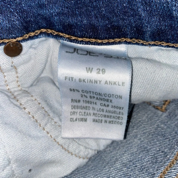 Joe's Jeans Skinny Ankle Distressed Dark Wash Denim - Picture 7 of 7